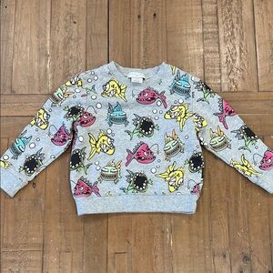 Stella McCartney angry fish pullover crewneck sweatshirt unisex kids 3